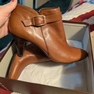 Brown Leather Ankle Boots